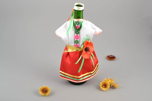 Funda para botella artesanal para casa regalo especial decoración original - MADEheart.com