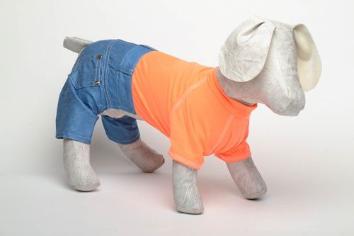 Cotton dog overalls - MADEheart.com