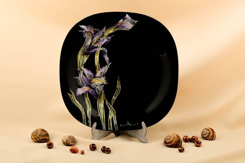 Assiette décorative faite main Vaisselle en verre carrée Décoration maison - MADEheart.com