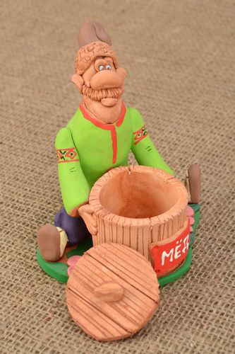 Statuina in ceramica fatta a mano soprammobile divertente souvenir originale - MADEheart.com