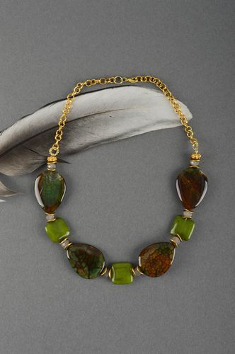 Handmade necklace designer necklace stone necklace beads jewelry gift for women - MADEheart.com