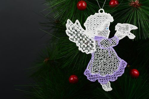 Juguete para Navidad artesanal adorno navideño elemento decorativo Ángel - MADEheart.com