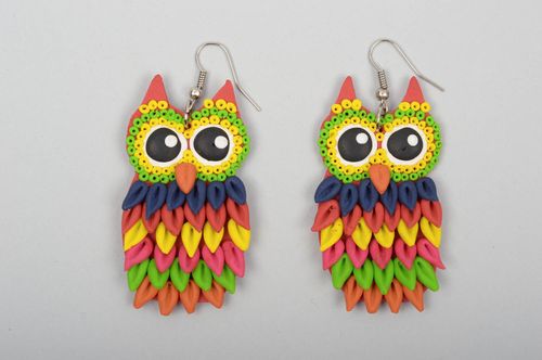Handmade jewelry polymer clay dangling earrings kids accessories gifts for girl - MADEheart.com