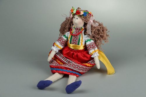 Льняная кукла ручной работы - MADEheart.com