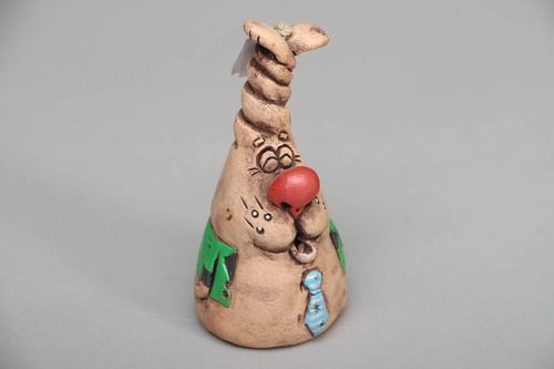 Керамический колокольчик ручной работы с росписью Кролик - MADEheart.com