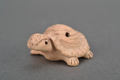 Handmade Keramik Vogelpfeife Schildkröte  - MADEheart.com