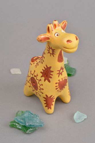 Ceramic animal whistle clay toy ceramic statuette for home decor gift for baby - MADEheart.com