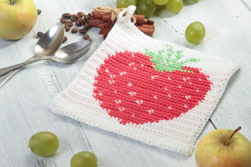 Home textiles handmade pot holder crochet potholder kitchen accessories - MADEheart.com
