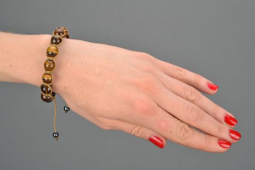 Bracelet en pierres naturelles Oeil de tigre - MADEheart.com