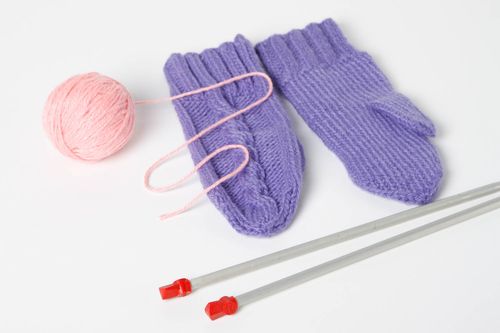 Handmade knitted mittens winter mittens winter accessories hand-knitted mittens - MADEheart.com