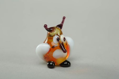 Lampwork Statuette aus Glas Eule - MADEheart.com