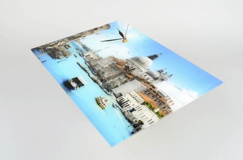 Handmade glass clock designer wall clock stylish home decor unusual clock - MADEheart.com