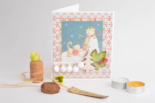 Handmade Christmas card ideas homemade postcards Christmas decor souvenir ideas - MADEheart.com