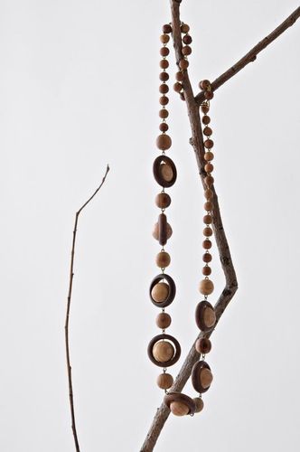 Long wooden beads - MADEheart.com