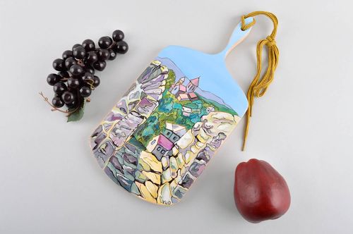 Schneidebrett Holz handmade Ethno Deko Holzbrett für Küche Dekoration für Küche - MADEheart.com