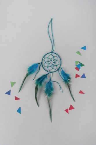 Cazador de sueños de plumas hecho a mano para decorar la casa amuleto protector  - MADEheart.com