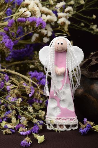 Handmade fridge magnet interior doll angel doll home decor decorative use only - MADEheart.com
