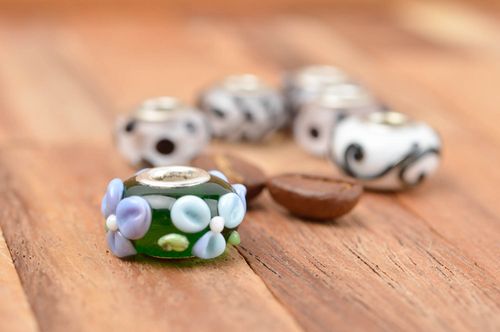 Cuenta de vidrio artesanal fornitura para manualidades regalo original - MADEheart.com