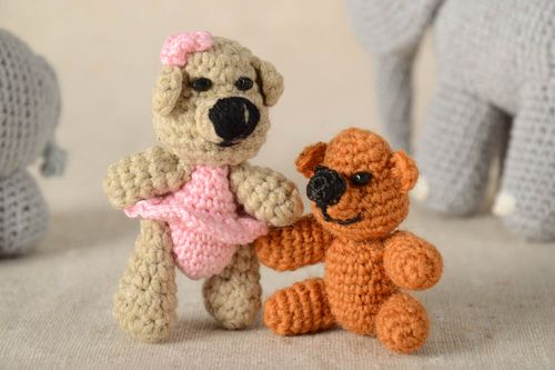 Juguetes artesanales tejidos peluches para niños regalos originales Ositos - MADEheart.com