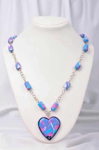 Handmade Damen Collier Polymer Clay Schmuck Modeschmuck Collier modisch - MADEheart.com