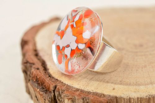 Beautiful handmade glass ring design artisan jewelry glass art gifts for her - MADEheart.com