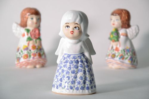 Clay statue of a little angel - MADEheart.com