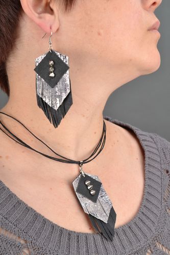 Schmuckset aus Leder - MADEheart.com