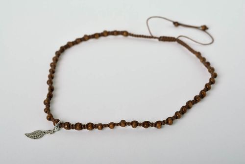 Handmade Armband Frauen Holz Kette Designer Schmuck Halskette Frauen in Braun  - MADEheart.com