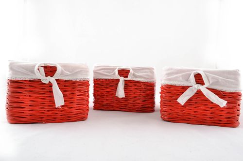 Set of paper woven baskets - MADEheart.com