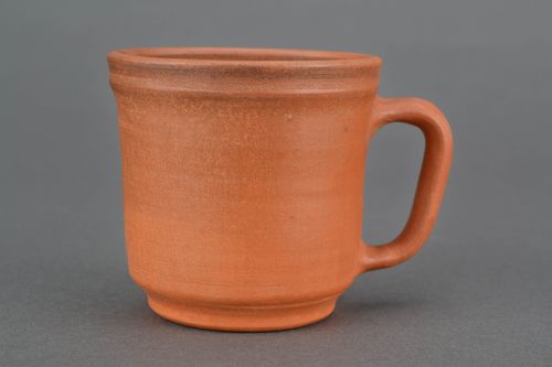 Чашка для чая из глины в технике молочения 300 мл - MADEheart.com