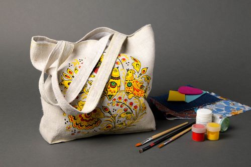 Beautiful handmade fabric handbag fashion accessories textile bag for girls - MADEheart.com
