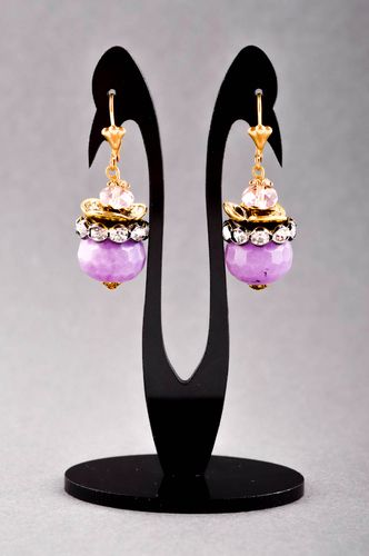 Handmade earrings designer earrings stone earrings with charms unusual jewelry - MADEheart.com