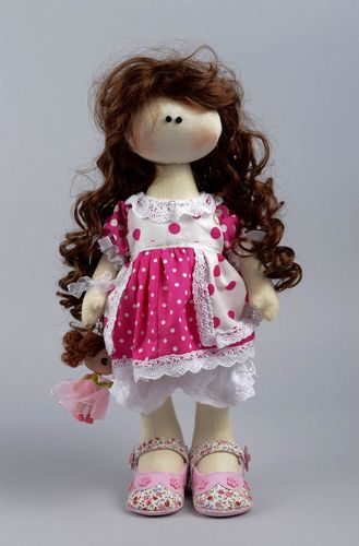 Handmade soft toy cute childrens toys rag doll for girls gift ideas for kids - MADEheart.com