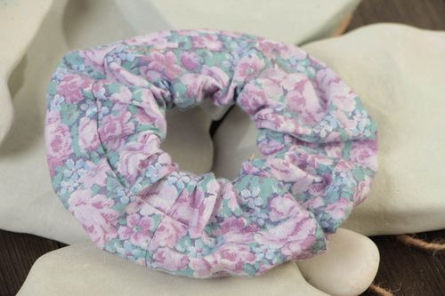 Handmade decorative hair band sewn of fabric of tender lavender coloring - MADEheart.com