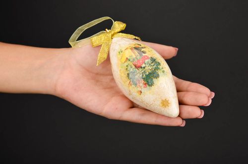 Decoración navideña hecha a mano de madera regalo original elemento decorativo - MADEheart.com