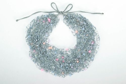 Gray bead necklace - MADEheart.com