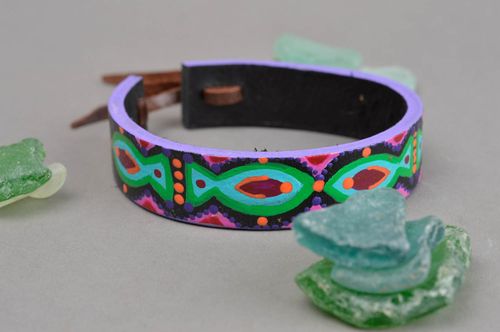 Painted leather bracelet genuine leather jewelry stylish accessories for women - MADEheart.com