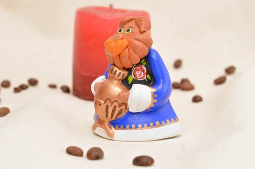 Magnete da frigo fatto a mano in ceramica calamita a forma di campanella - MADEheart.com