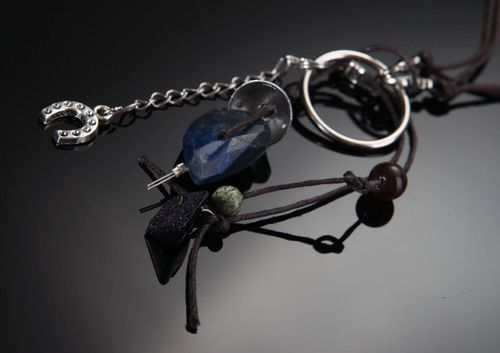 Necklace with lazurite, serpentine & aventurine - MADEheart.com
