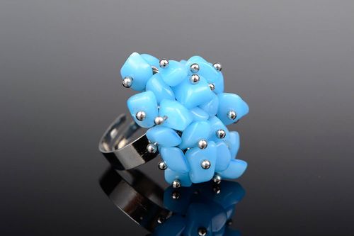 Ring with blue agate - MADEheart.com