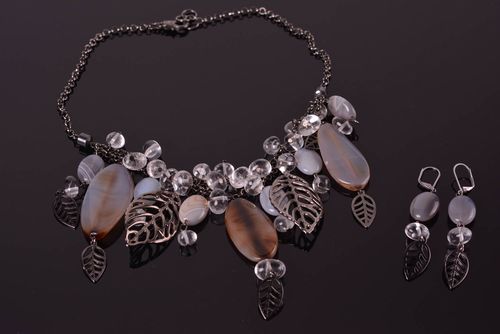 Set di orecchini e collana fatto a mano kit di accessori di pietre naturali - MADEheart.com
