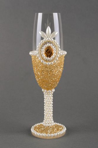 Sekt Kelche handgemacht Hochzeitsdeko Idee schön Sektgläser für Hochzeit - MADEheart.com