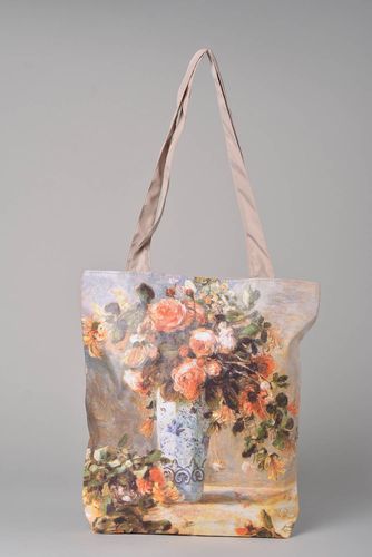 Borsa a tracolla fatta a mano borsa in tessuto accessorio con stampa da donna - MADEheart.com