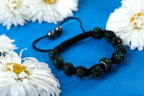 Bracelet vert Bijou fait main perles fantaisie hématite Cadeau pour femme - MADEheart.com