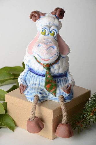 Kinder Spardose handgemachte Keramik Geschenk für Freundin Ton Deko Schaf - MADEheart.com
