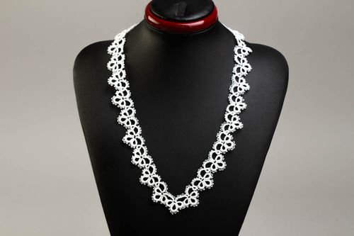 Stylish handmade textile necklace woven necklace cool jewelry gifts for her - MADEheart.com
