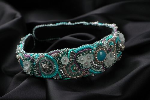 Aro bonito artesanal com contas  - MADEheart.com