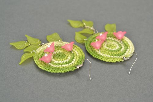 Crochet earrings Spring - MADEheart.com