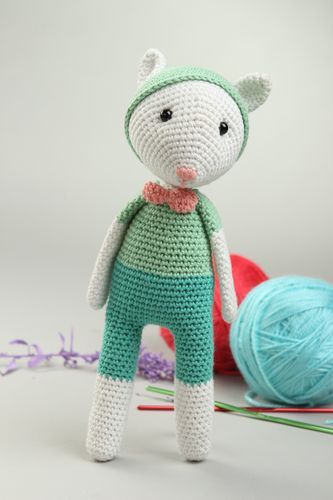 Plüschtier Maus Handgemachtes Spielzeug Spielsachen für Kinder Häkel Kuscheltier  - MADEheart.com