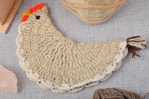 Agarradera al crochet hecha a mano textil para el hogar accesorios de cocina - MADEheart.com